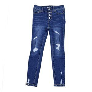 Old Navy Girls' Rockstar Super-Skinny Jeggings Distressed High-Rise Size 7